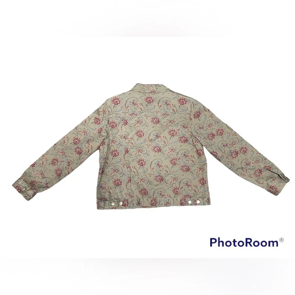 Pendleton Women’s Floral Button Large Tan Jacket